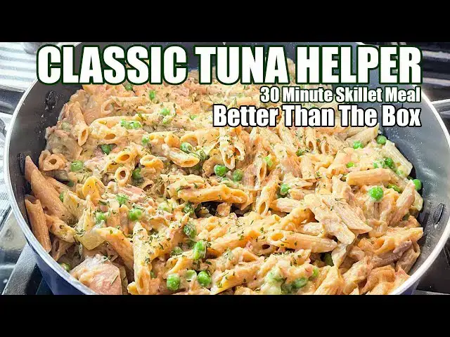 'Video thumbnail for One Pot CLASSIC TUNA HELPER 30 Minute Meal Copycat Recipe'