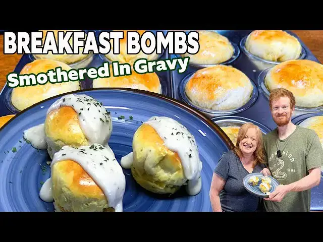 Video thumbnail for BREAKFAST BOMBS SMOTHERED IN GRAVY Easy Recipe