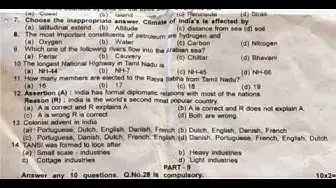Video thumbnail for 10th Social Science Third Revision Question Paper 2019-2020 | Villupuram District | English Medium