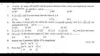 Video thumbnail for 11th Maths 2nd MidTerm Question Paper 2019-20 | Salem District | English Medium