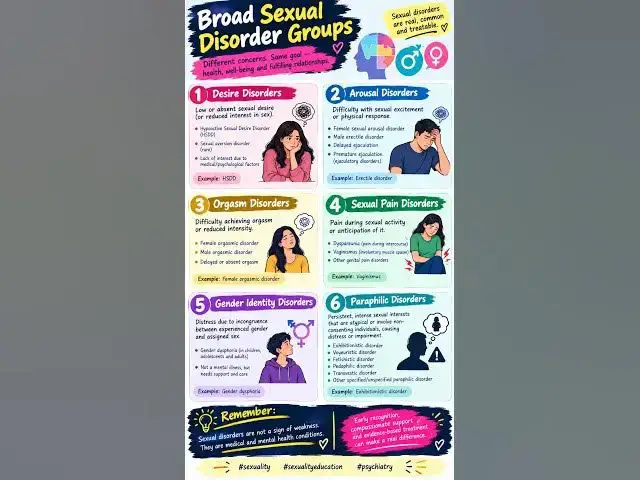 Video thumbnail for 02 Broad sexual disorder groups #sexuality #sexualityeducation #psychiatry