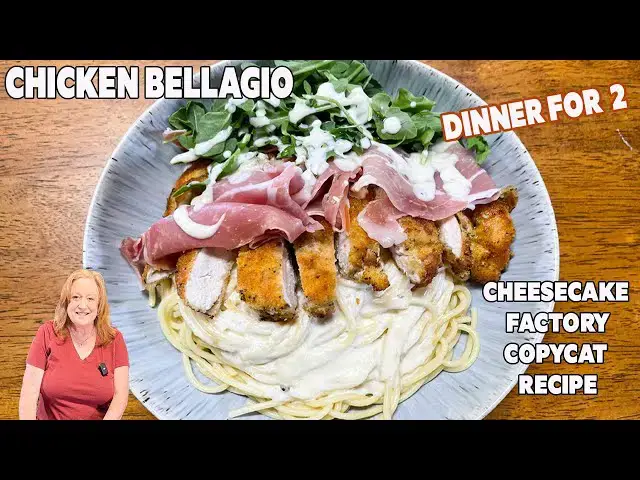 Video thumbnail for CHICKEN BELLAGIO Copycat Cheesecake Factory Recipe DINNER FOR TWO