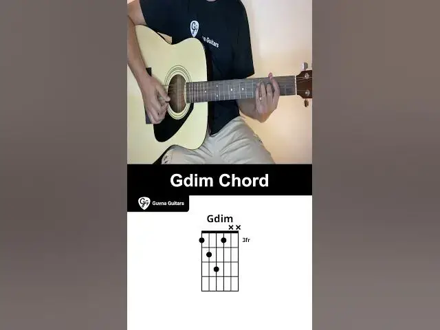 Video thumbnail for How To Play The Gdim Chord On Guitar - Guvna Guitars