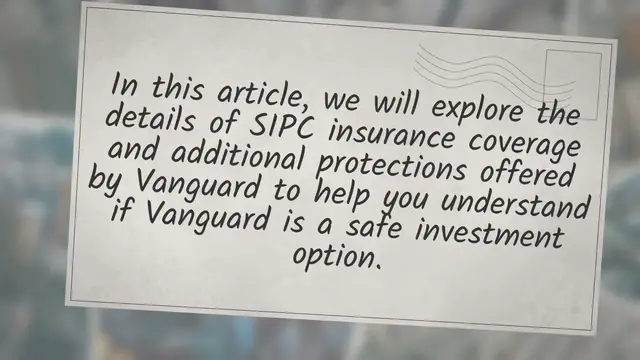 Video thumbnail for Is Vanguard a Safe Investment Option? Understanding SIPC Insurance Coverage and Additional Protections