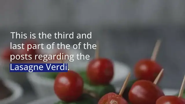 Video thumbnail for Lasagne Verdi della nonna Ondina Part 3