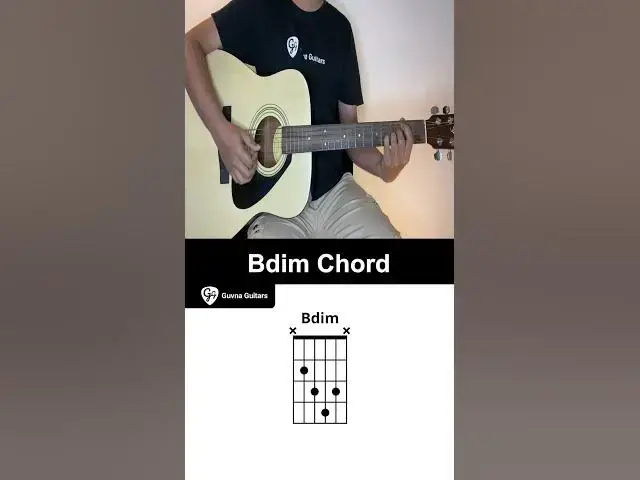 Video thumbnail for How To Play The Bdim Chord On Guitar - Guvna Guitars