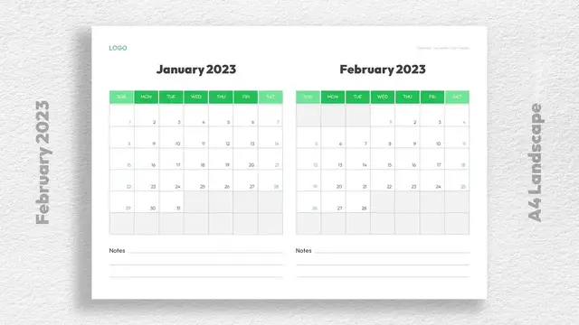 Video thumbnail for January February 2023 Calendar Template Free Download