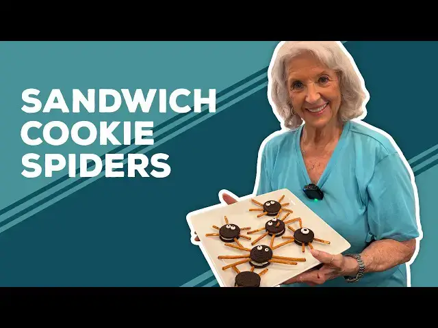 Video thumbnail for Love & Best Dishes: Sandwich Cookie Spiders Recipe | Easy Halloween Dessert Ideas