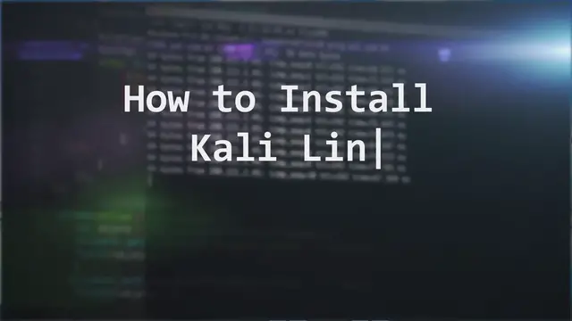 'Video thumbnail for How to install Kali Linux in Windows in VirtualBox'