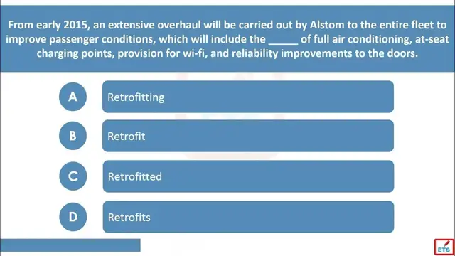 Video thumbnail for English Verb Tenses: Retrofit, Retrofits, Retrofitted, Retrofitting Quiz
