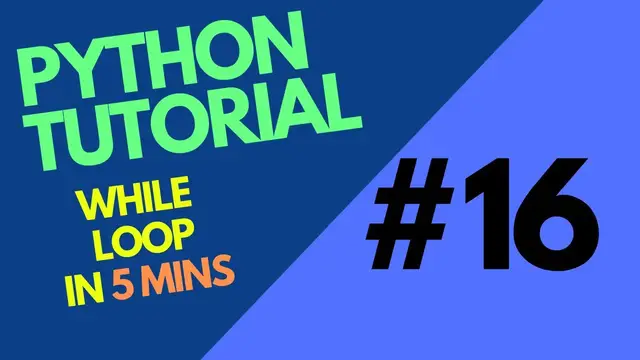 Video thumbnail for WHILE LOOPS in Python | Python tutorial 16