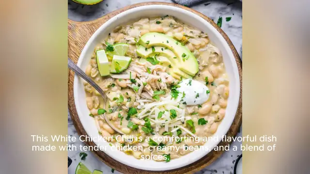 Video thumbnail for white chili recipe with chicken