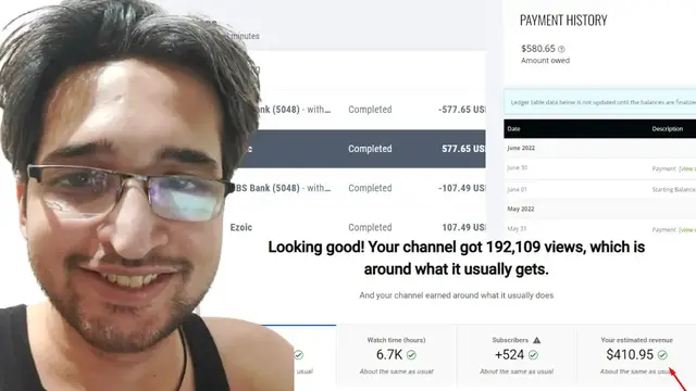 Video thumbnail for I Got $959 USD Payment For My Youtube Channel & Ezoic Blog Website For May 2022 [LIVE PROOF[