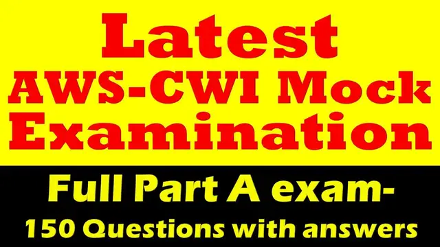 Video thumbnail for AWS CWI Part A mock examination with latest questions and answers