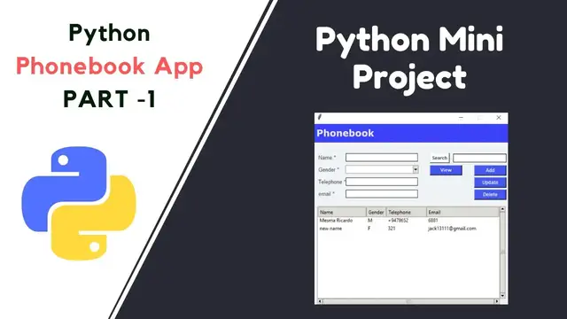 Video thumbnail for Phonebook app using Python with source code | File Structure mini project | PART 1