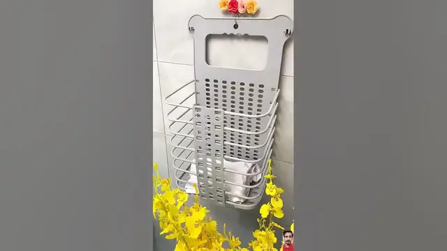 Video thumbnail for Link in Bio ✅ | Folding Wall Laundry Organizer