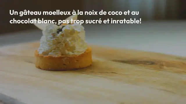Video thumbnail for Gâteau moelleux à la noix de coco et au chocolat blanc
