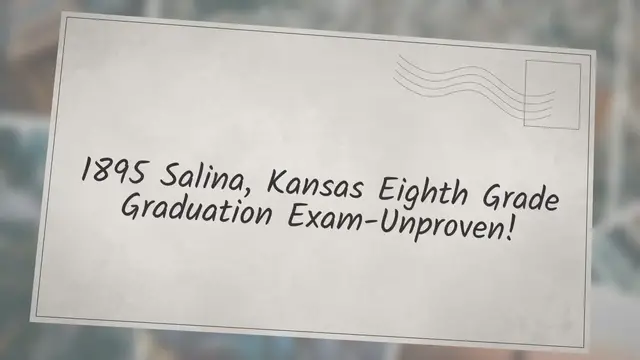 Video thumbnail for Kansas-1895 eighth grade examination-Unproven!