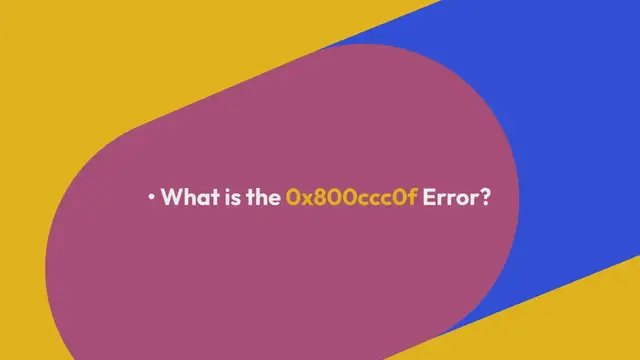 Video thumbnail for Solving the 0x800ccc0f Error A Step-by-Step Guide