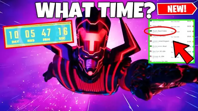 Video thumbnail for What Time Is The Galactus Event In Fortnite [ All Time Zones ]