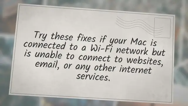 Video thumbnail for Mac isn't connecting to the internet over Wi-Fi? Try These Fixes!