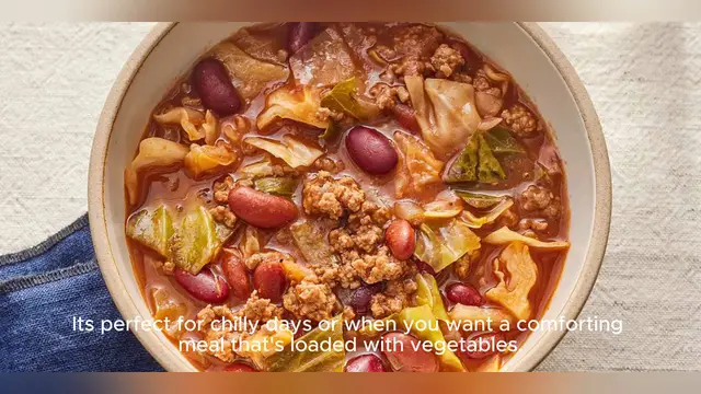Video thumbnail for hamburger cabbage soup recipe