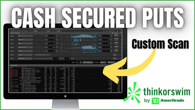 'Video thumbnail for Cash Secured Put Scan in Thinkorswim'