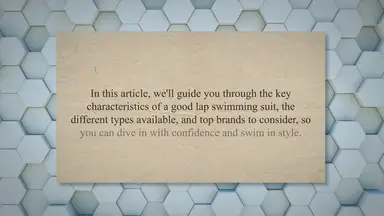 'Video thumbnail for Swimming in Style: How to Choose the Perfect Bathing Suit for Lap Swimming'