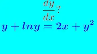Video thumbnail for What is Implicit differentiation? -   derivative of a function  -  part 6