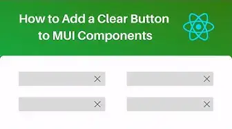'Video thumbnail for Add a Clear Button to MUI TextField, Input, Autocomplete, and Select'