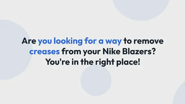 Video thumbnail for Can you crease Nike Blazer? Find out What to Do to Remove it!