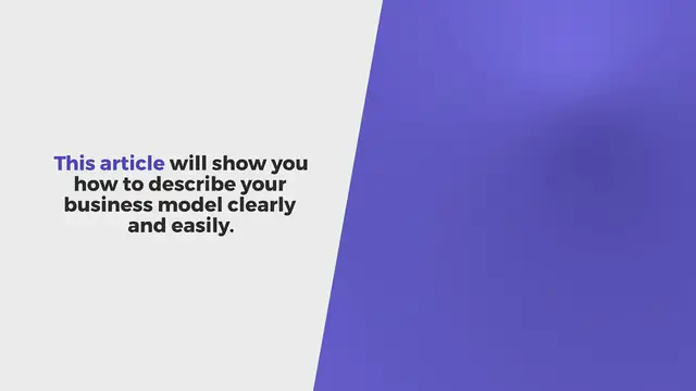 'Video thumbnail for How to Describe Your Business Model'