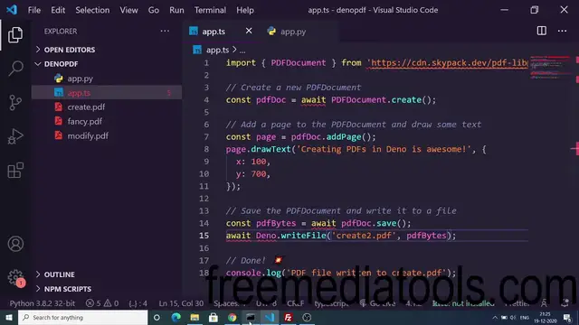 Video thumbnail for Deno TypeScript to Create PDF Files Using PDF-LIB Library Full Tutorial with Example