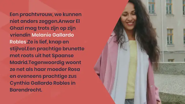 Video thumbnail for Melanie Gallardo Robles, vriendin van Anwar El Ghazi:
