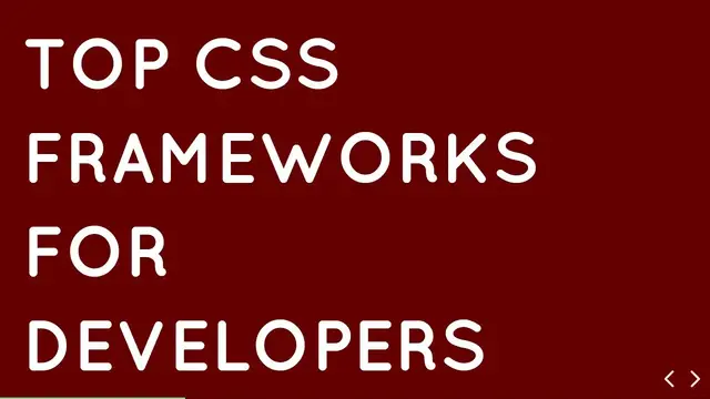 Video thumbnail for Top 10 CSS Frameworks for Front End Developers in 2019