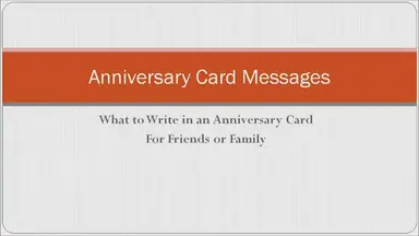 'Video thumbnail for Anniversary Messages for Friends and Family'