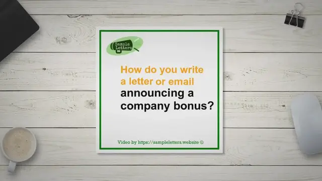 'Video thumbnail for How do you write a letter or email announcing a company bonus?'