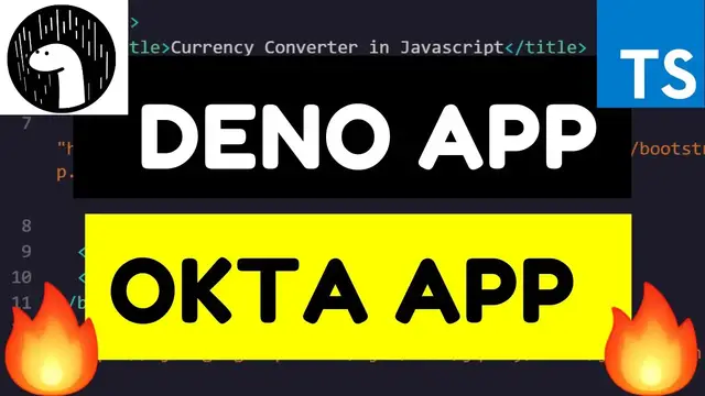 Video thumbnail for Build a Deno App with OKTA Authentication in Typescript Using Opine Library Full Project