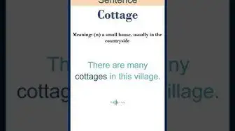 Video thumbnail for Cottage meaning | Cottage in a Sentence | Most common words in English #shorts