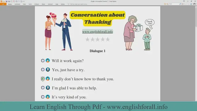 Video thumbnail for English Conversation about Thanking