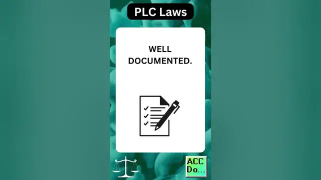 Video thumbnail for PLC Laws #14 - ALL PROGRAMS SHOULD BE WELL DOCUMENTED