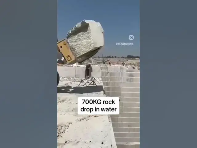 Video thumbnail for 700KG Rock Drop in Water 🥴🥴🥴 #johnselephilip