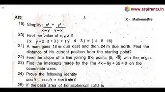 Video thumbnail for 10th Maths Second Revision Question Paper 2019-2020 | Krishnagiri District | English Medium