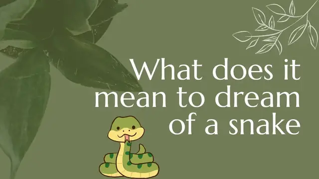 Video thumbnail for What does it mean to dream of a snake?