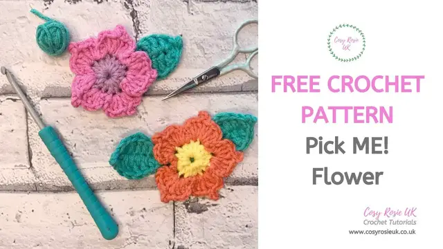 Video thumbnail for Easy Crochet Flower for Beginners