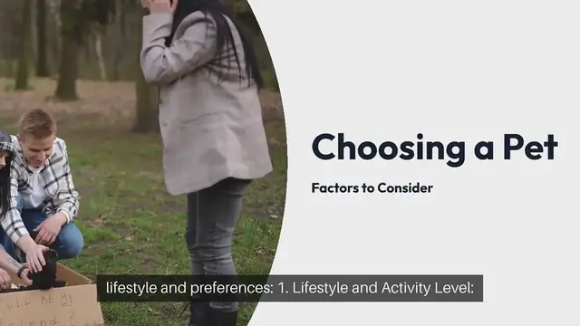 Video thumbnail for Factors to consider when choosing a pet