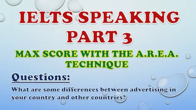Video thumbnail for What are some differences between advertising in your country and other countries? - IELTS Speaking Part 3