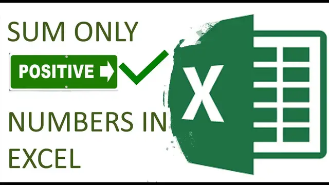 Video thumbnail for Excel Tip  SUM Only Positive Numbers