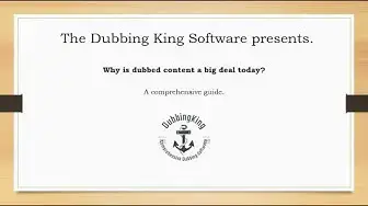 'Video thumbnail for Why Is Dubbed Content A Big Deal Today (Case Study)'