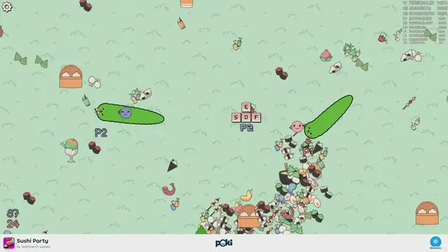 Video thumbnail for sushi party game play on poki